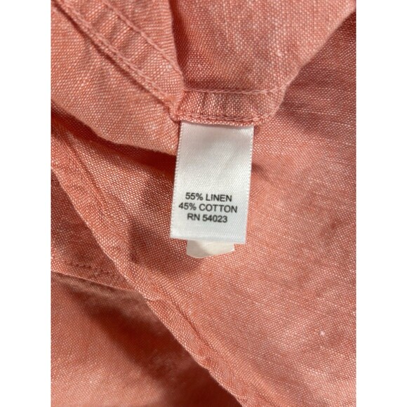 Banana Republic Men's Button Up Linen Blend Med Slim Fit Long Sleeve Shirt - Picture 8 of 8